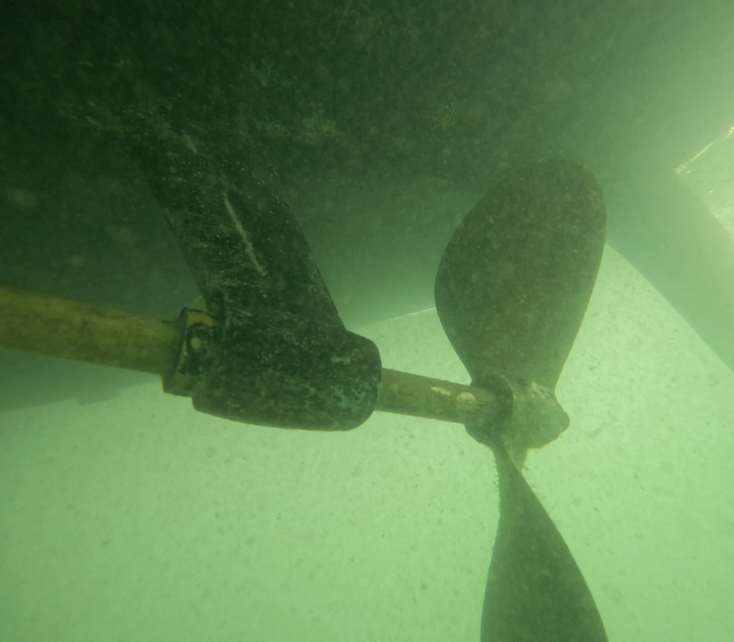 Vessel hull after cleaning